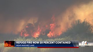 Refuge fire now 20 percent contained