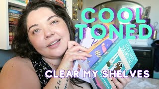BEATING THE HEAT WITH COOL TONED BOOKS | Clear My Shelves Vlog 9