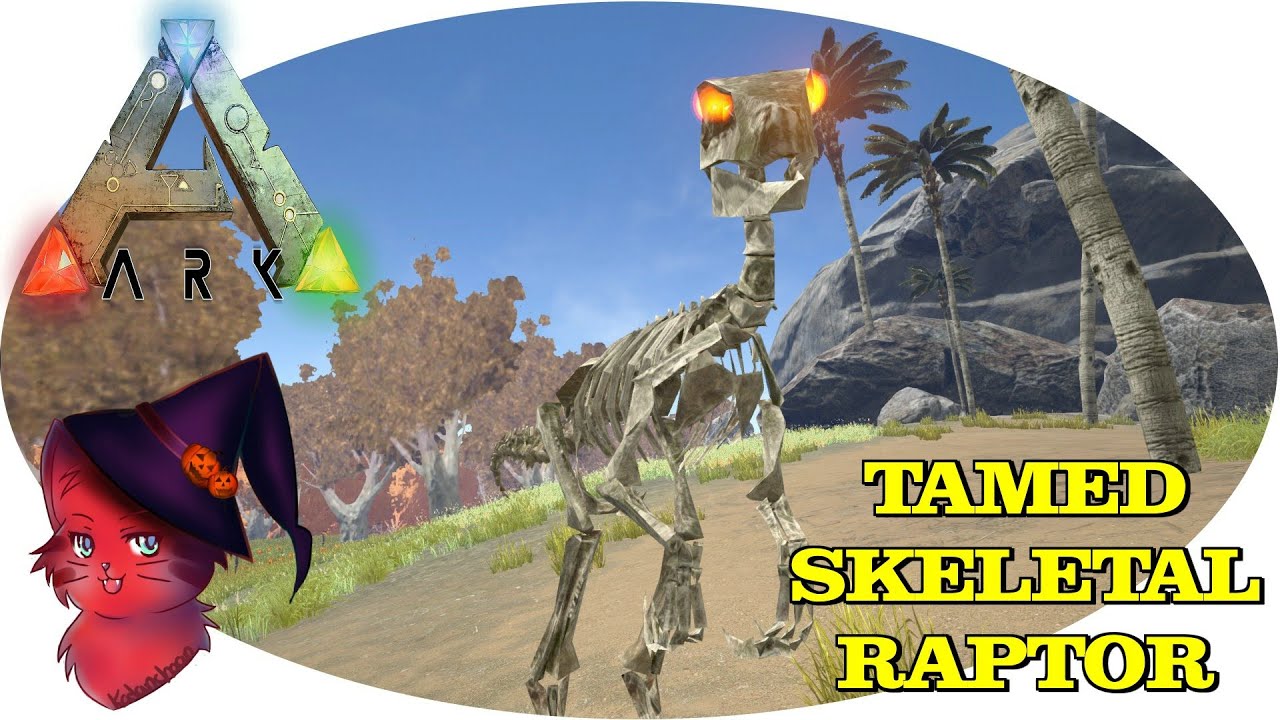 Skeleton Raptor Ark TAMED SKELETAL RAPTOR - ARK FEAR EVOLVED - YouTube