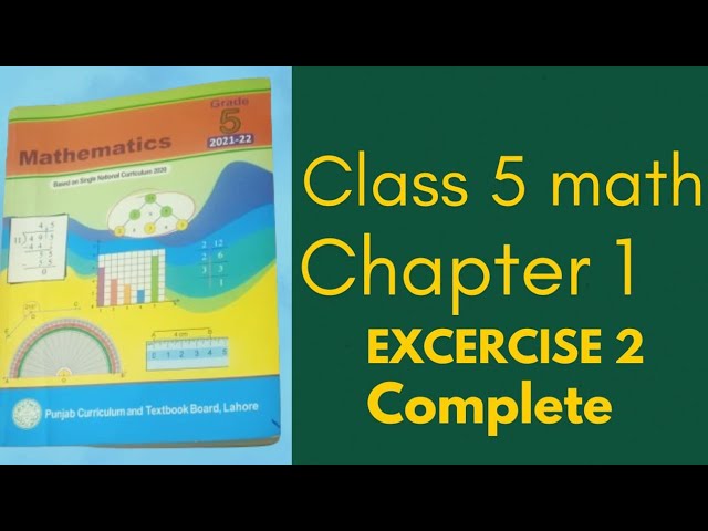 Math Class 5 Chapter 1 Exercise|Punjab  Text Board class=