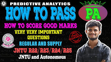 PA - Important questions - How to pass - B.Tech 3rd year - R22/R23/R24/R25 - Jntuh