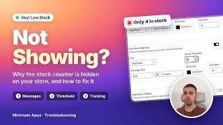 Full Hey!Scarcity Low Stock Counter: Not Showing on Your Storefront Here’s Why (Troubleshooting Guide) Update