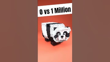 0 vs 1 Million Hairs 🐼 #minecraft #panda