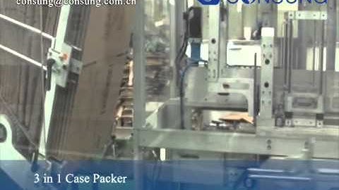 3-in-1 case packer , carton box packaging machine, carton erector & case packer & carton sealer