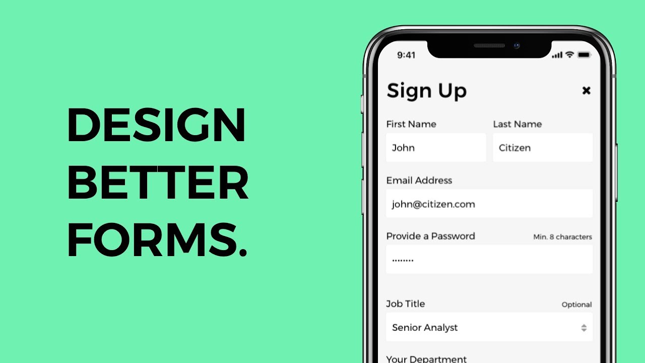 Good form text. Form UI. Form UI Tips. Best form for Design. Mobile form Design.