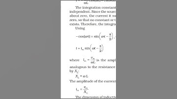 Ac voltage applied to a #inductor in 1minute ch-7 #alternatingcurrent class12