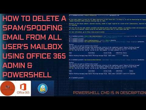 How to delete a spam Spoofing email from all user's mailbox using Office 365 admin & PowerShell|2024