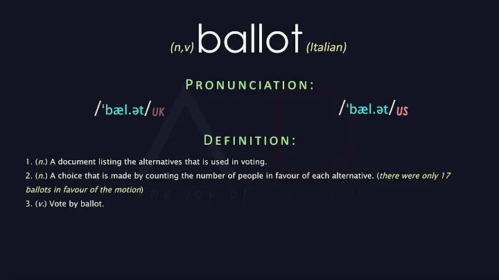 Ballot Meaning And Pronunciation | Audio Dictionary