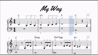 My Way（マイウェイ)Frank Sinatra（フランク・シナトラ）ピアノ簡易版