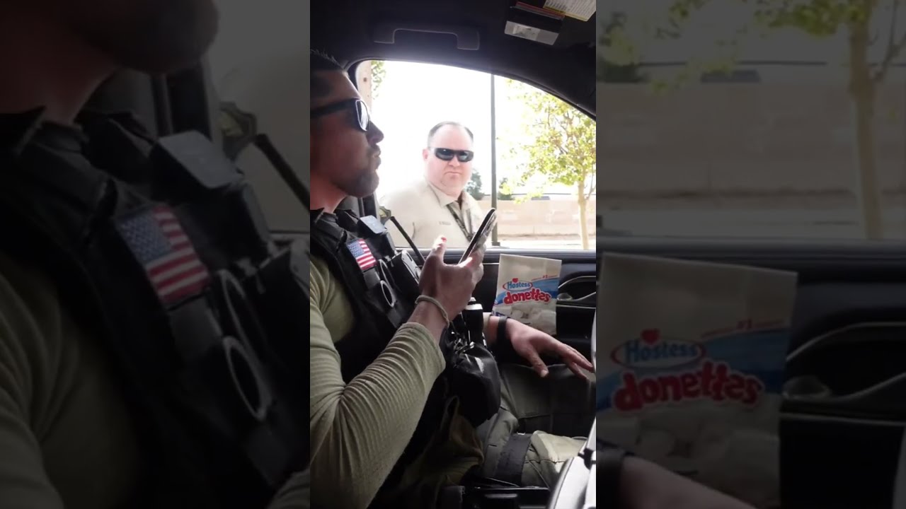 Officer S Donut Break Interrupted By Surprise Check From Lieutenant 