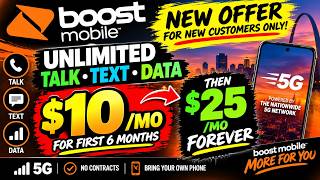 Boost Mobile Now Offers 6 Months For $10/MO! Then $25 For Life! 