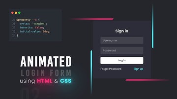 Animated Login Form Html CSS