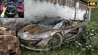 Rebuilding Abandoned McLaren P1 Twin Turbo - Forza Horizon 5 | Logitech g29 gameplay