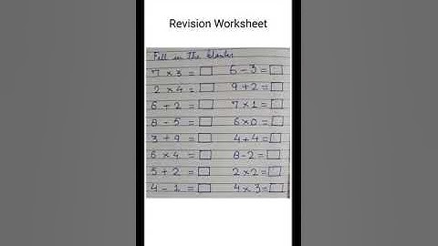 Grade 2 Maths Topic Revision Worksheet-Fill in the blanks