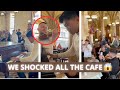 Two strangers play pirates of the caribbean in a cafe and shock everyone 