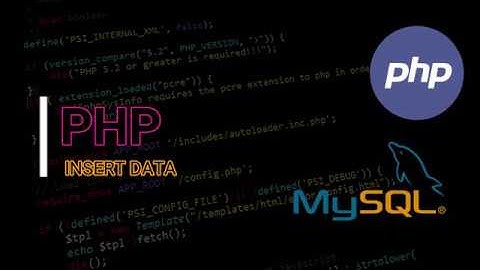 การเขียนโปรแกรมภาษา PHP & Mysql เรื่อง Insert Data