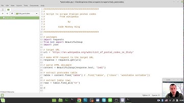 Scraping list of ALL Italian POSTAL CODES | Python + Requests & BeautifulSoup + Regex
