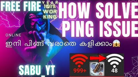 HOW TO SOLVE PING🤬 PROBLEM IN FREE FIRE|| ഇനി 999+ വരില്ല || 101% working trick 😱😱...#youtube