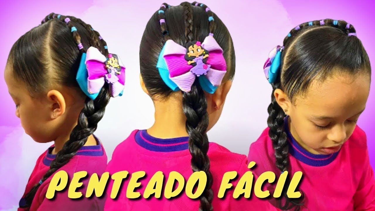 PENTEADO DE CRIANÇA FÁCIL E RÁPIDO: como fazer penteado infantil fácil ...