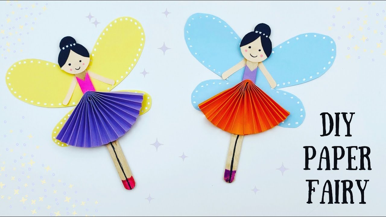 How To Make Easy Paper Fairy Toy For Kids / Nursery Craft Ideas ...