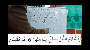 احكام سورة يس من الاية 37- 40