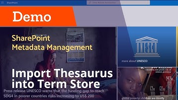 Advanced SharePoint Metadata and Terms Store Management. Import Thesaurus Taxonomies into Office 365