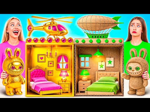 We Build Amazing Doll House for Labubu | Rich vs Broke Challenge by Trend DO Challenge