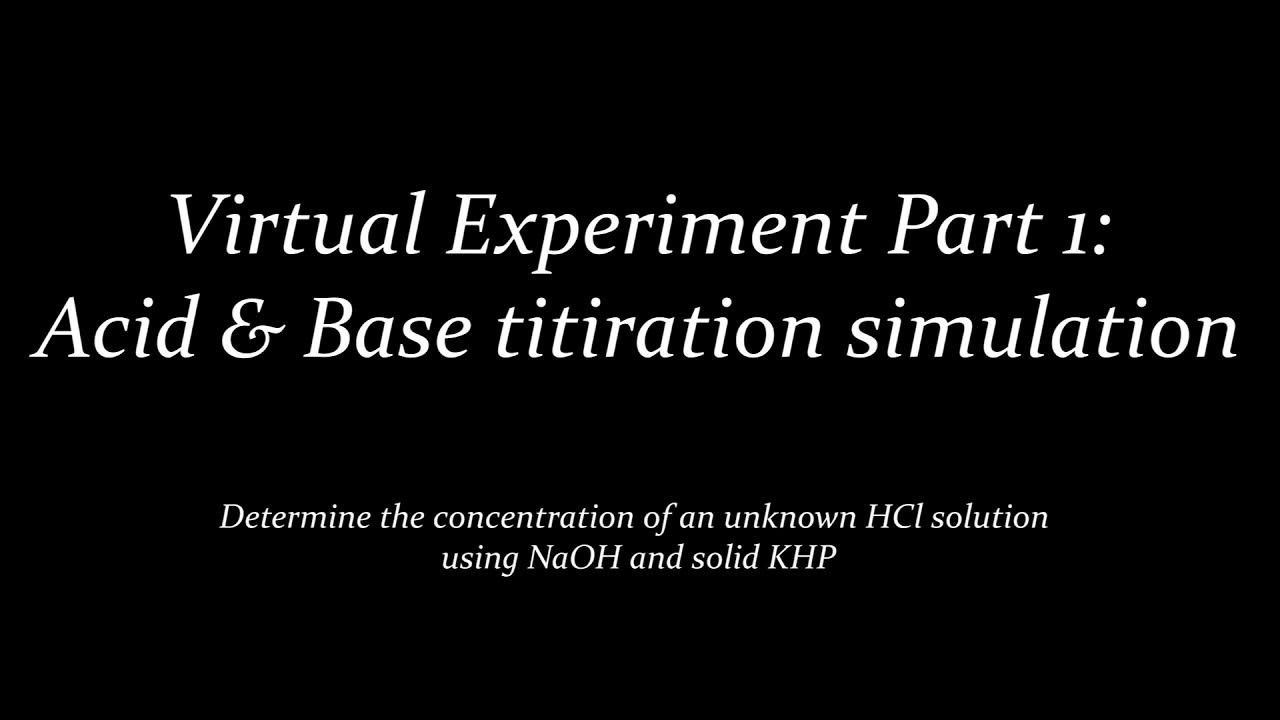 Acid and Base titration simulation (part 1) YouTube