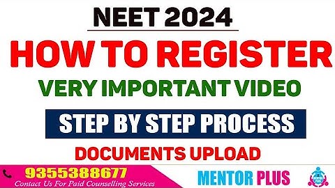 NEET UG 2024 🔥 Step by Step Application form fill up 🔥 How to register