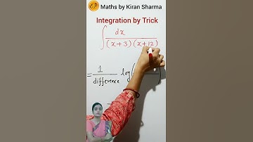 Integration by Partial Fractions Trick |आंशिक भिन्न का समाकलन |Integral 1/(x + 3)(x +12) dx  #shorts