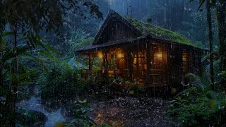 Rain Sounds For Sleeping  99% Instantly Fall Asleep With Rain And Thunder Sound At Night