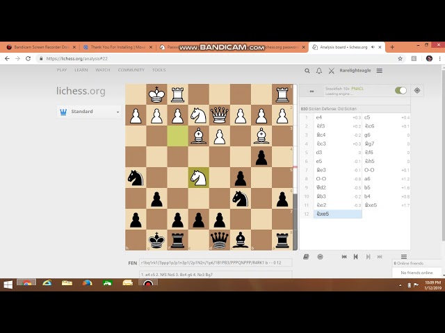 Sicilian defence:old variation  Chess openings part 1 