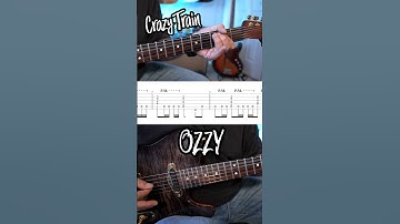 Thumbnail of Crazy Train Ozzy Verse Guitar Riff w/TABS #guitar #guitarcover #guitarlesson