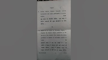 B.com .....5th semester..... financial market Operations.....2022