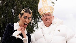 we got the pope to wear our puffer