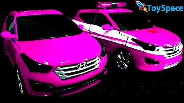 헬로카봇 싼타페 에이스 Red 119소방차 레스큐 색변신 colors Transform 자동차 로봇 변신 장난감동영상(hellocarbot CarToys)[토이스페이스]