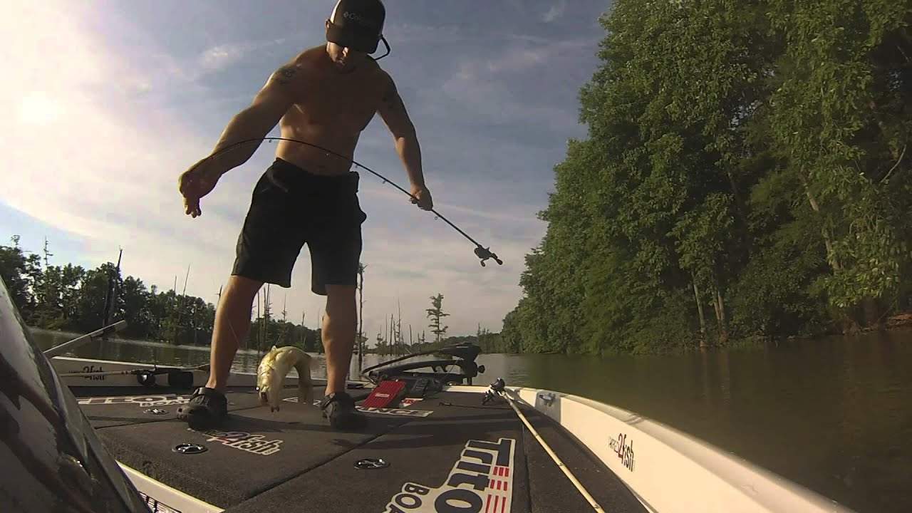 GoPro Bass fishing Horseshoe Lake in Jones LA YouTube