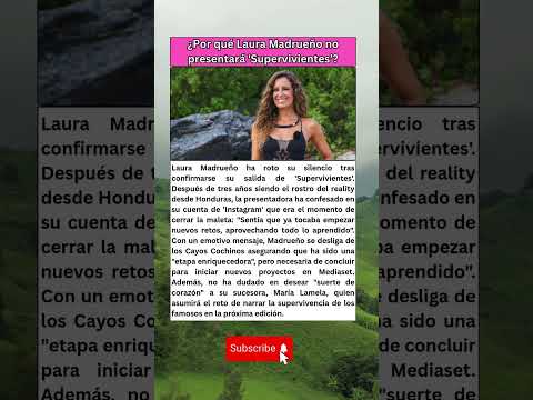 Laura Madrueño sobre su adiós a ‘Supervivientes’: «Los pilares están en tu casa, y Honduras no es mi casa»