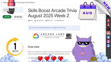 Skills Boost Arcade Trivia August 2025 Week 2 | #2025 | #GSP051 |#qwiklabs |Solution