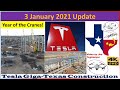 Tesla Gigafactory Texas 3 January 2021 Cyber Truck & Model Y Factory Construction Update (08:15 AM)