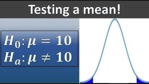 One Sample Mean Hypothesis Test (updated)