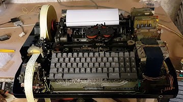 Teleprint 390 (modified Teletype 33 ASR) copying a paper tape