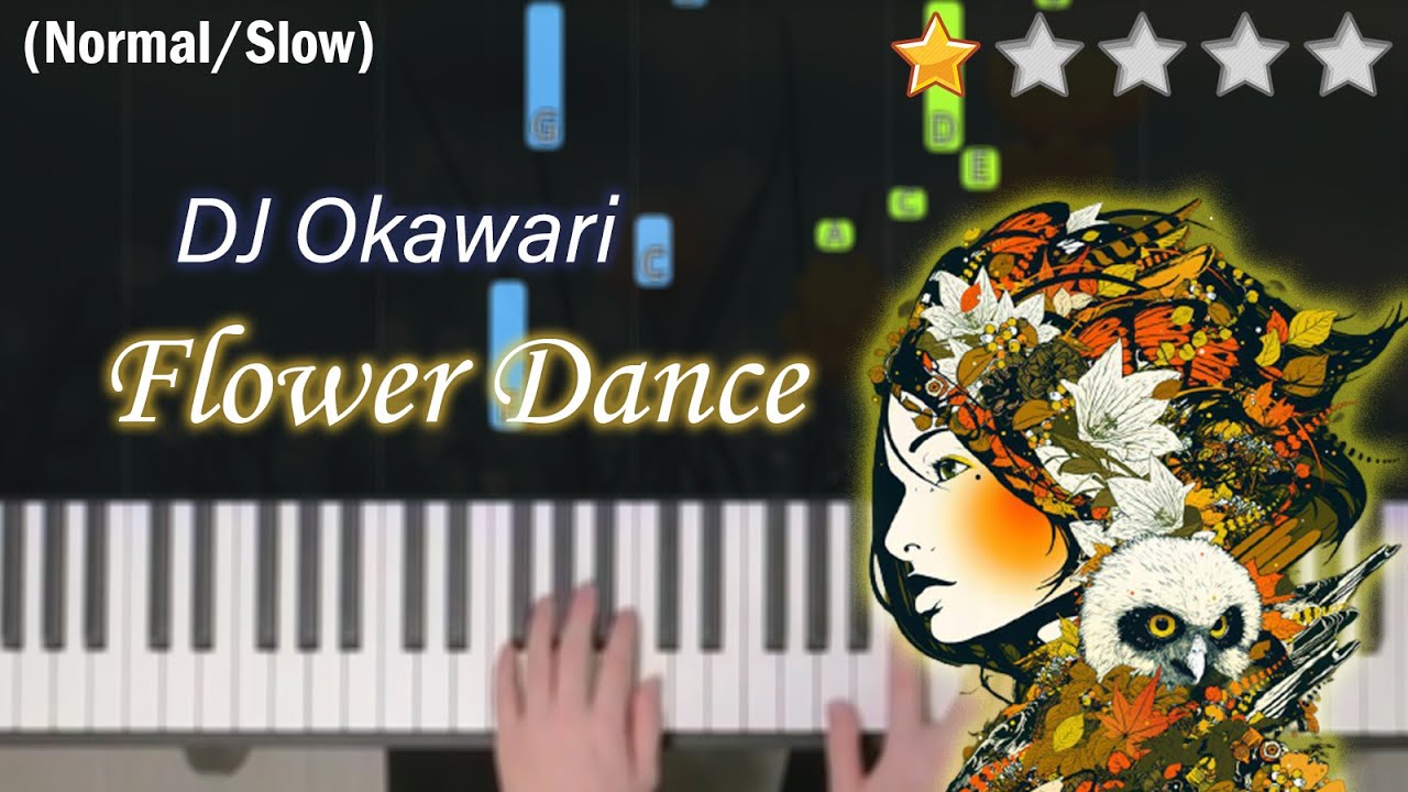 「鋼琴教學」Flower Dance (初階版)－DJ Okawari | 這首神曲, 給你一天時間練習也能彈到! |  Piano Cover 琴譜