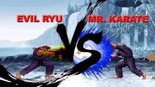 Mugen - KOF vs. Street Fighter - Evil Ryu vs. Mr. Karate - 殺意隆 vs. 空手道先生 (極限天狗)