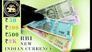 RBI New Rs 50,Rs 200,Rs 500,Rs 2000 INDIAN Currency (bank notes)
