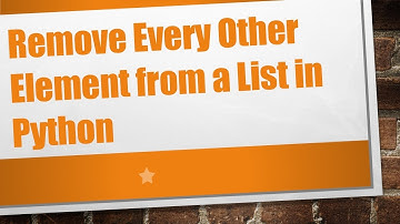 Remove Every Other Element from a List in Python