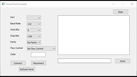Serial Port Example in QT-C++