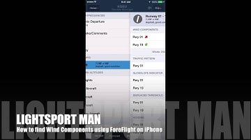LightSport Man - How to find Wind Components using ForeFlight on iPhone