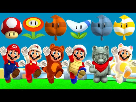 Super Mario 3d Land All Power Ups Youtube