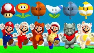 Super Mario 3D Land - All Power-Ups